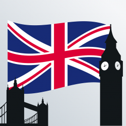 Englisch Flagge Big Ben